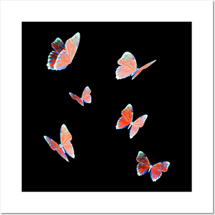 butterflies orange Posters and Art